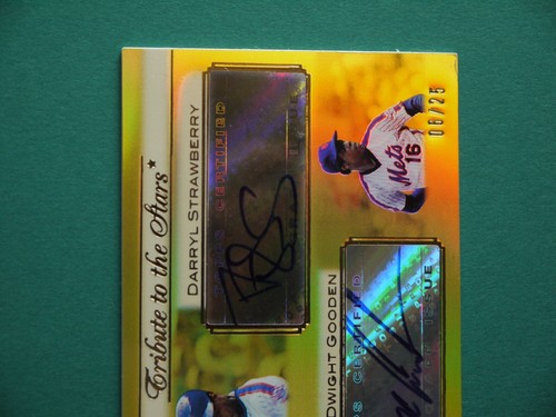 TOPPS TRIBUTE TO THE STARS 2011 DARRYL STRAWBERRY DWIGHT GOODEN 06/25 AUTOGRAPH - Picture 2 of 6
