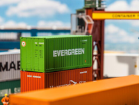 Faller 180821 Spur H0 Container 20' MaßE 69,5 X 28 X 30Mm Evergreen Neu Ovp 1:87