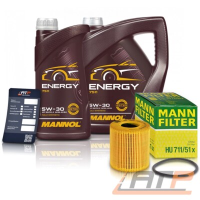 MANN ÖLFILTER + 6l 5W-30 FÜR FORD C-MAX FOCUS KUGA MONDEO S-MAX TRANSIT MINI