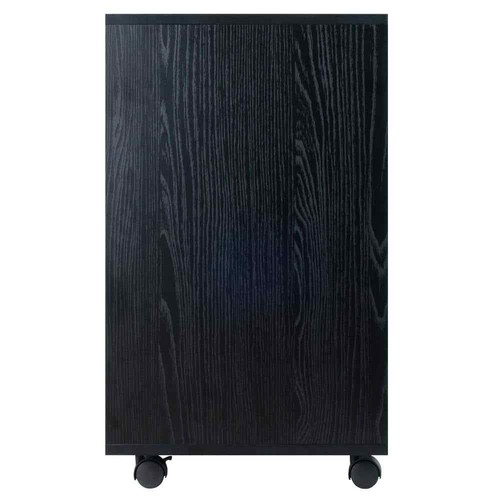 Halifax Black 5-Drawer Mobile Side Cabinet - Picture 2 of 7