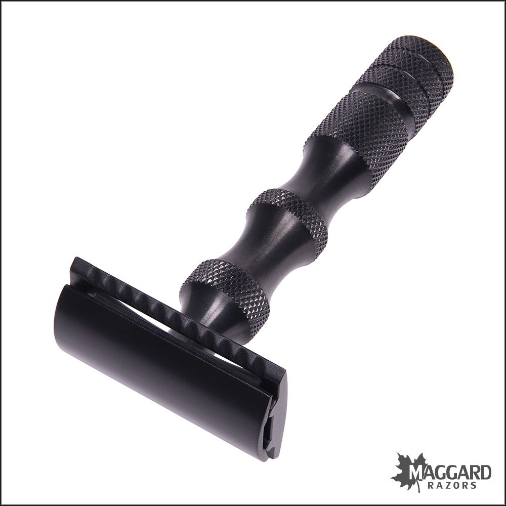 Maggard Razors MR5 Black Stainless Steel Handle Safety Razor