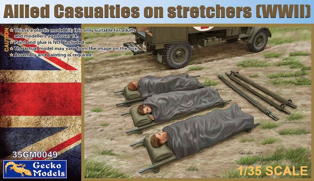 Gecko Models 1/35 Allied Casualties on Stretchers WW2 - 35GM0049