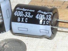 2 RUBYCON 400BXC33M 16x20 MM 33UF 400V RADIAL ELECTROLYTIC CAPACITOR 105* USA