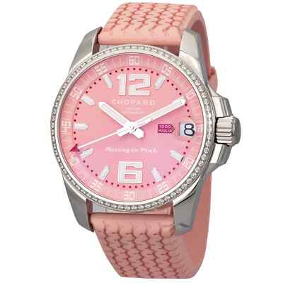【中古品】Chopard スクエアフェイス 時計 ピンク Chopard Mille Miglia Gran Turismo XL Racing in Pink Diamond