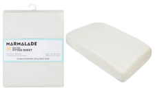 Marmalade - Woven Cotton Fitted Mini Crib Fitted Sheet in Ivory Coconut Milk 