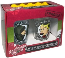 ICUP New A Christmas Story Pint Glass & Leg Lamp Ice Cube Tray Set $35