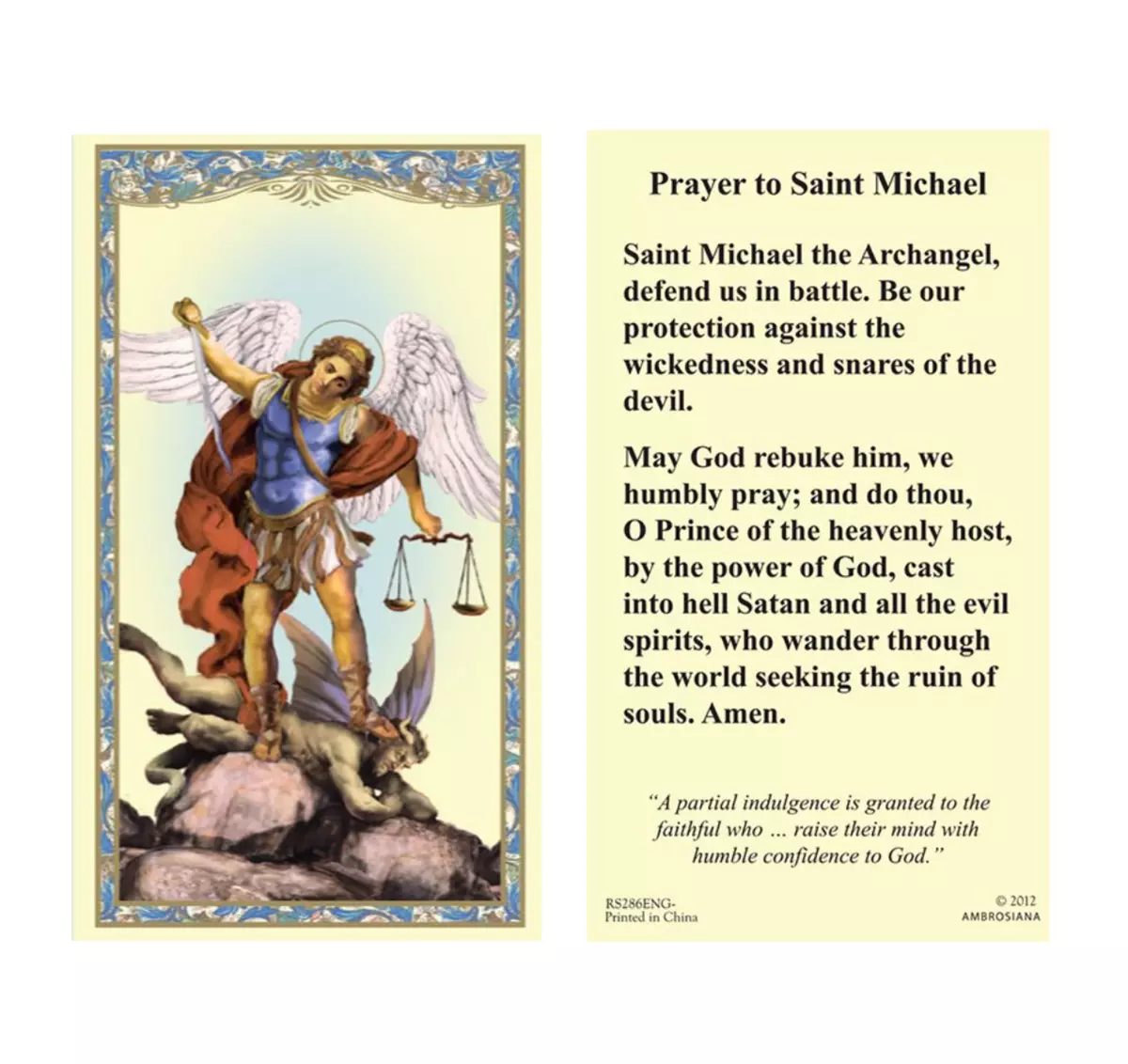 Prayer to St Michael the Archangel (long version) - The Catholic