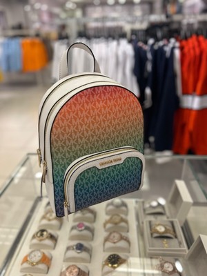 Michael Kors Jaycee Women Girls Medium Fashion Shoulder Backpack Bag Rainbow MK