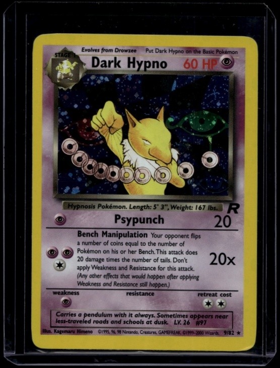 Pokemon TCG Dark Hypno 9/82 Team Rocket Holo Rare LP