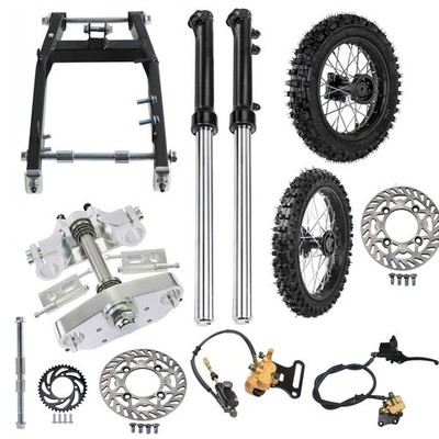 Front Fork + 60/100-14 80/100-12 Wheel Tire Swing Arm Rotor Dirt Bike CRF50 TTR
