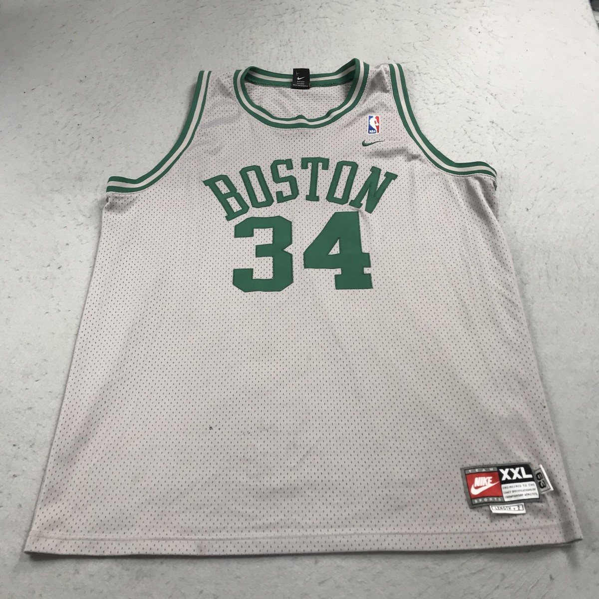VINTAGE Boston Celtics Jersey Mens 2XL Gray Nike Embroidered Paul
