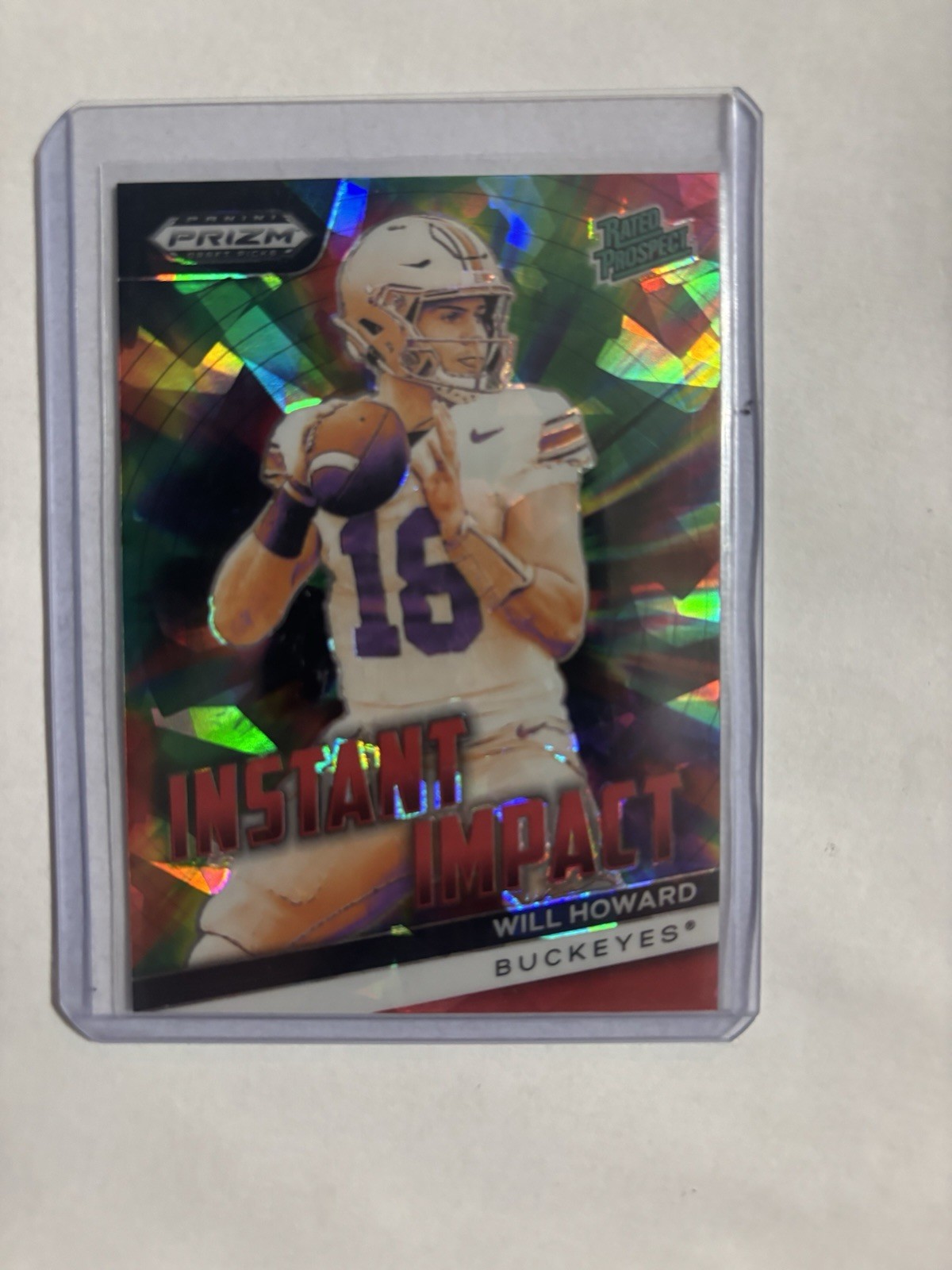 2024 Panini Prizm Draft Picks - Instant Impact Will Howard #II-WH Red Ice Prizm
