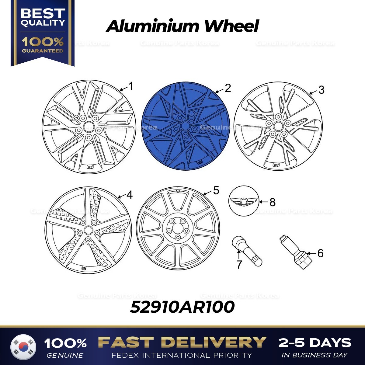 ⭐Genuine⭐ Aluminium Wheel 52910AR100 for Genesis GV70 | eBay