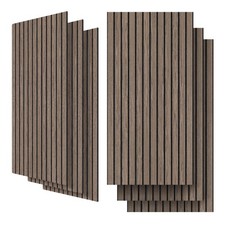 6 Pack Acoustic Panels, 47.2" x 23.6" Sound Proof x 23.6", Walnut Color