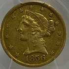 1856-C $5 Liberty Head Half Eagle Gold Coin Graded XF45 PCGS