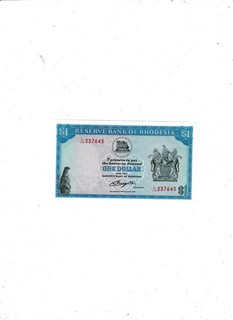ZIMBABWE 1 DÓLAR 1979 SIN CIRCULAR