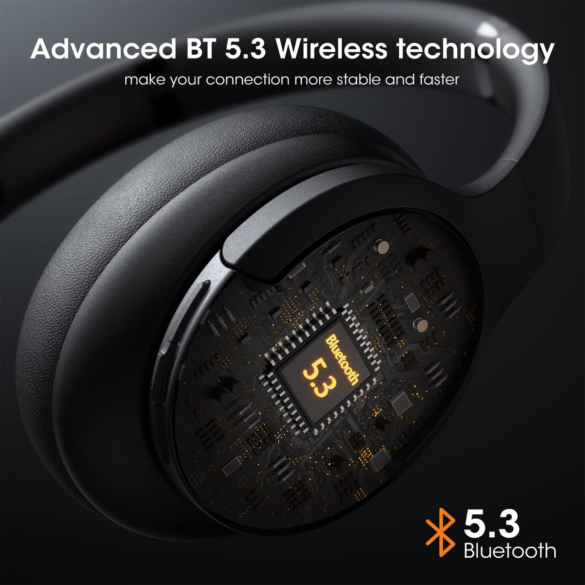 DOQAUS Bluetooth Koptelefoon over ear,[tot 90 uur]Draadloze Koptelefoon met 3 EQ-modi,Dubbele 40 mm Drivers,Geheugen-eiwit-oorkussens en Ruisonderdrukking Microfoon voor Smartphone/PC/TV -Rood-zwart