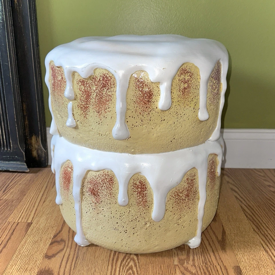 NEW Frosted Cinnamon Roll Bun Stool TikTok Viral Food Cafe Bakery Decor - Image 3 of 4