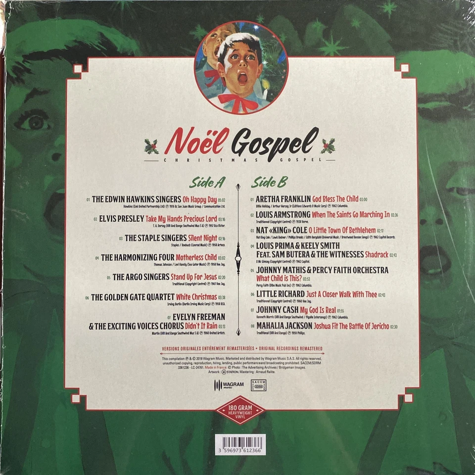 Noël Gospel - Christmas Gospel. Vinyl 12" LP Album NEW & SEALED Elvis, Aretha ++ - Image 2 of 4