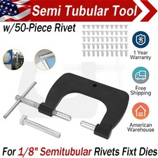 Semi Tubular Rivet Tool For 1/8" Semitubular Rivets Fixt Dies For Pinball Vent