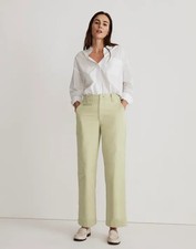 Madewell Tan Beige High Rise Minimalist Relaxed Chino Wide Leg Pants Size 12
