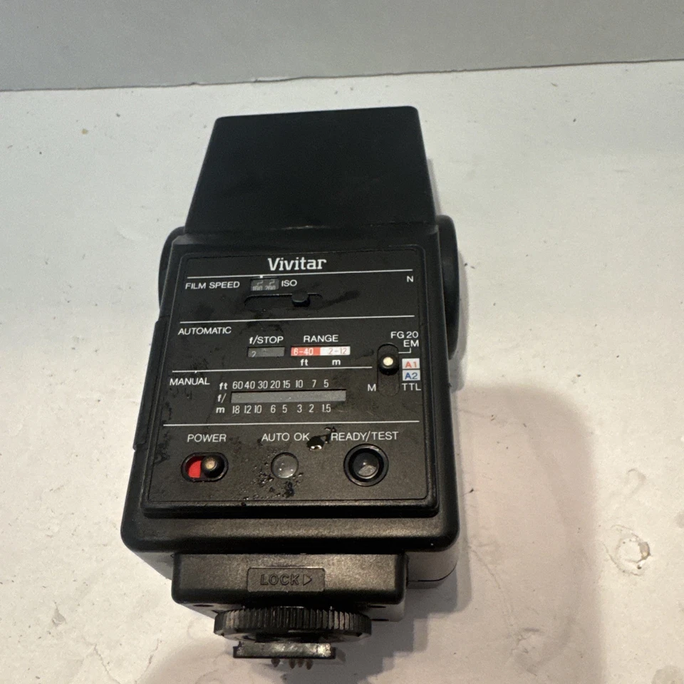 Vivitar Auto Thyristor 550FD M/P/O Shoe Mount Flash For Minolta Pentax Olympus - Image 2 of 3