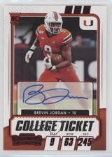 2021 Contenders Draft Picks College Game Ticket Red Brevin Jordan #218 Auto 6f8
