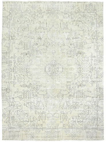 Antique 8'7X12'5 Traditional Floral Oriental Rug Distressed Vintage Carpet