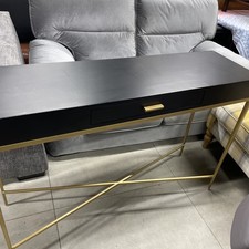 DI Designs Berkeley Console Table In Black & Gold - Made In UK
