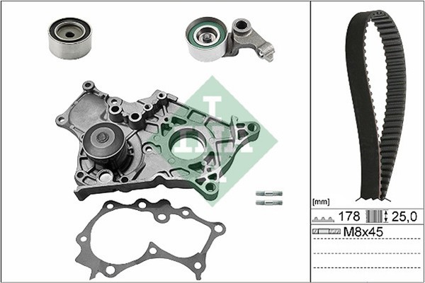 Wasserpumpe + Zahnriemensatz Schaeffler INA 530 0422 30 FüR Toyota Corolla RAV 2-image