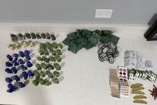 Awesome Little Green Men Lot Of 54 Blue Green Tan Zombie Army Military Figures