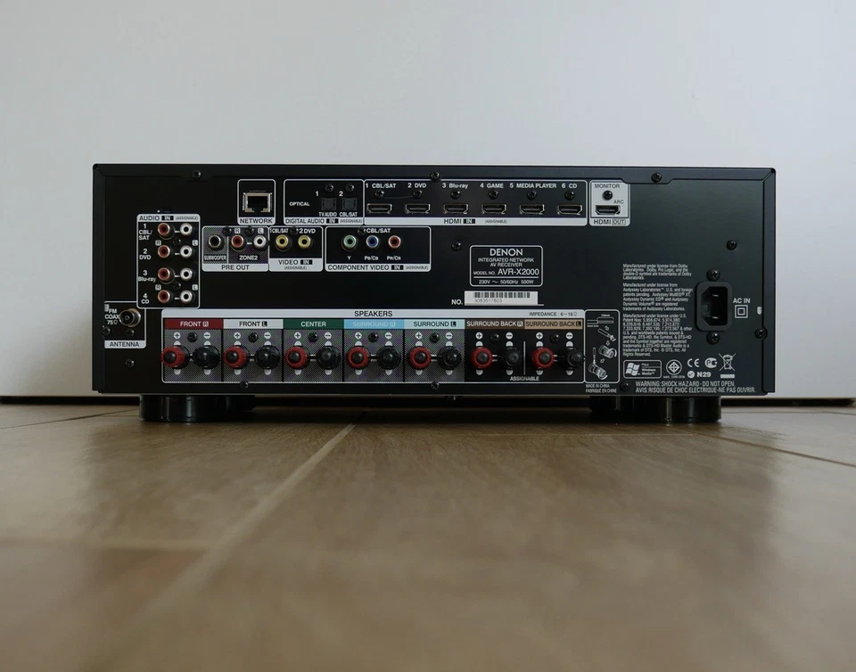 Denon AVR-X2000 7.1 AV-Receiver 4K mit allem Zubehör und OVP - Bild 2 von 4