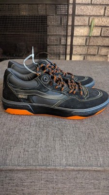 Mens Sz 7.5 Vans Rowan 2 Spitfire Wheels Black Flame Orange Skate VN0A2Z3IBFM