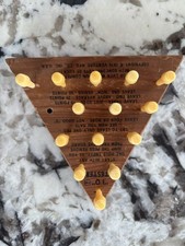 Vintage Wooden Peg Jump Puzzle   IQ Tester  