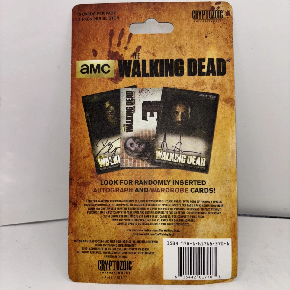 Tarjetas coleccionables AMC Walking Dead temporada 3 parte 1 de Cryptozoic NUEVAS sin abrir. Foto 4 de 4