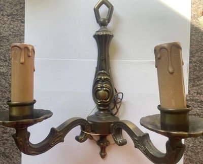 2-flammige Vintage-Wandleuchte im barocken bzw. Louis-XVI-Stil (2St.)