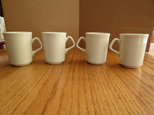 Homer Laughlin Restaurant Ware Coffee Cup Mug Thick Set of 4 8 oz