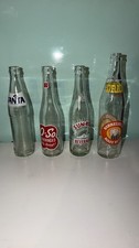 LOT of 4 Vintage Dr Pepper Glass 16 oz. Soda Bottles