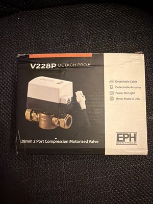 EPH Controls 2 Port Motorventil V228P 28mm - Brandneu