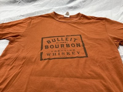 Bulleit Bourbon Shirt Mens Medium Burnt Orange Frontier Whiskey