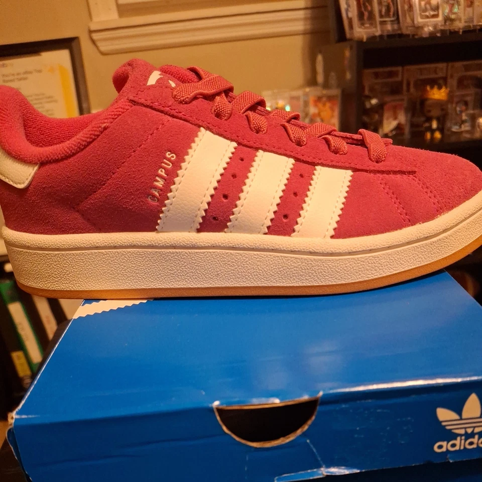 Adidas Campus 00s EL C 3Y (4W) Rosa Fusión/Núcleo Blanco Zapatilla JH6328 Nueva con caja Foto 4 de 4