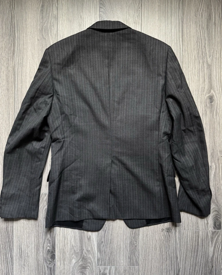 Traje formal de lana a rayas lisas Prada (blazer/trouzers) 48R Foto 4 de 4