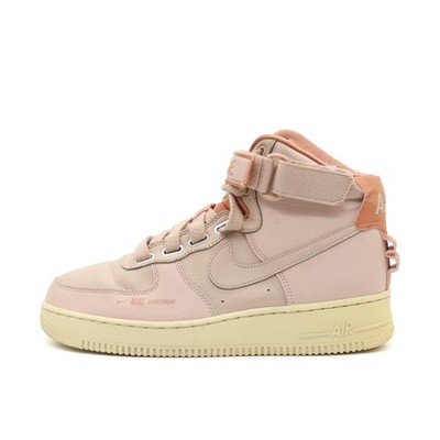 Nike Damen Air Force 1 Mid Sneaker Rosa Beige Leder Schaft High-Top EU 39