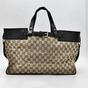 Sac fourre tout Gucci GG toile ceinture business FN301 42 authentique