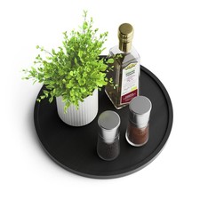 Lazy Susan Organizer 10 Inch Non-Skid Bamboo Lazy Susan for Kitchen Rotating ...