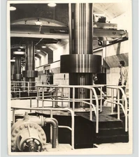 Vintage 1940s Hoover Dam Power House Turbine DBW Photo by Charles Phelps Cushing