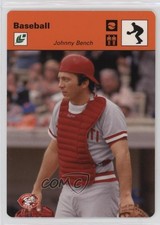 2005 Leaf Sportscasters Orange Fielding Ball 5/40 Johnny Bench #24 HOF 0m0