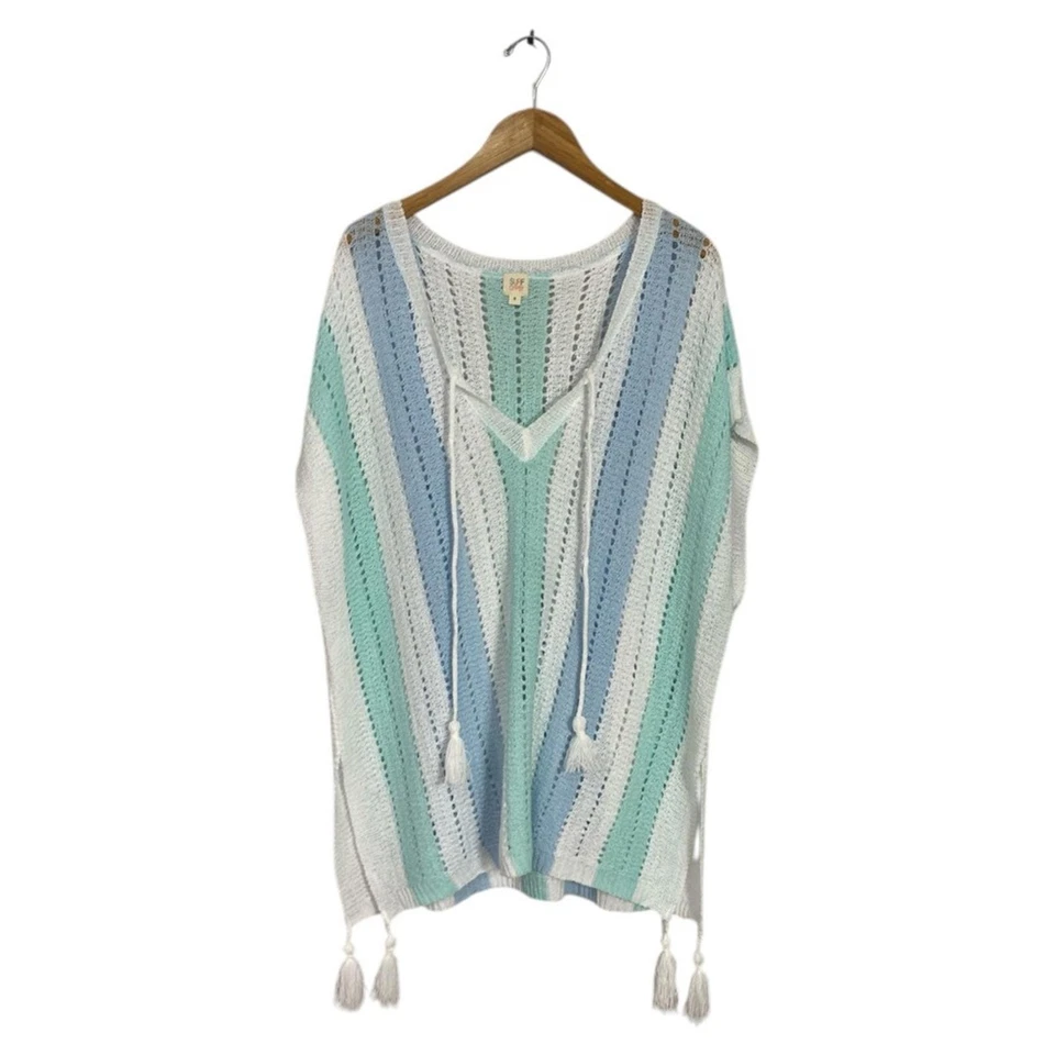 Surf Gyspy Stripe Soft Knit Square Cover Up in Bondi Womens Size Small - Изображение 3 из 4