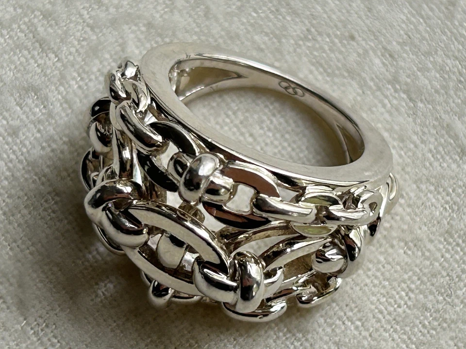 Anillo de cóctel Britlines de plata esterlina Links Of London talla 6,5 Foto 3 de 4