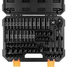 BOEN 3/8" Drive Impact Socket Set, 59-Piece Standard SAE (5/16 to 3/4 inch) a...